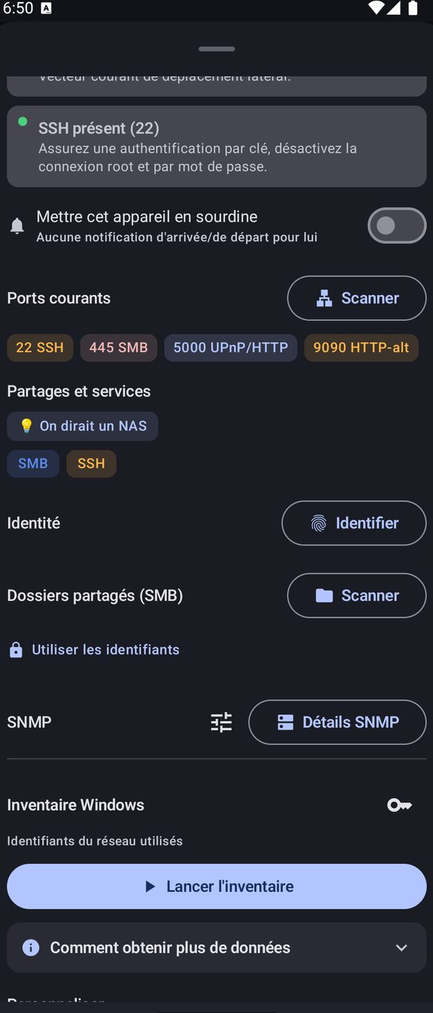 NetBlade Android — Détails de l'appareil : ce qu'il est et ce qu'il expose