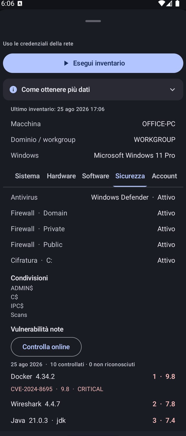 NetBlade Android — Difese e falle di un PC Windows