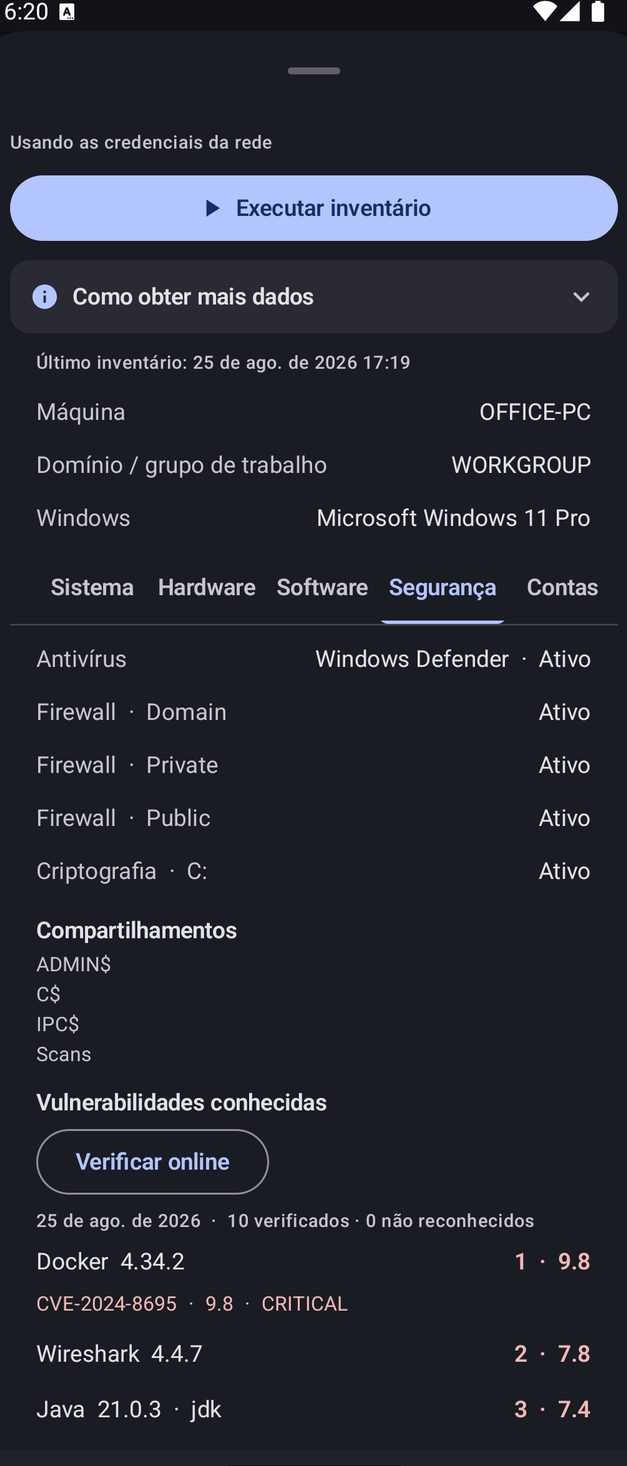 NetBlade Android — As defesas e falhas de um PC Windows