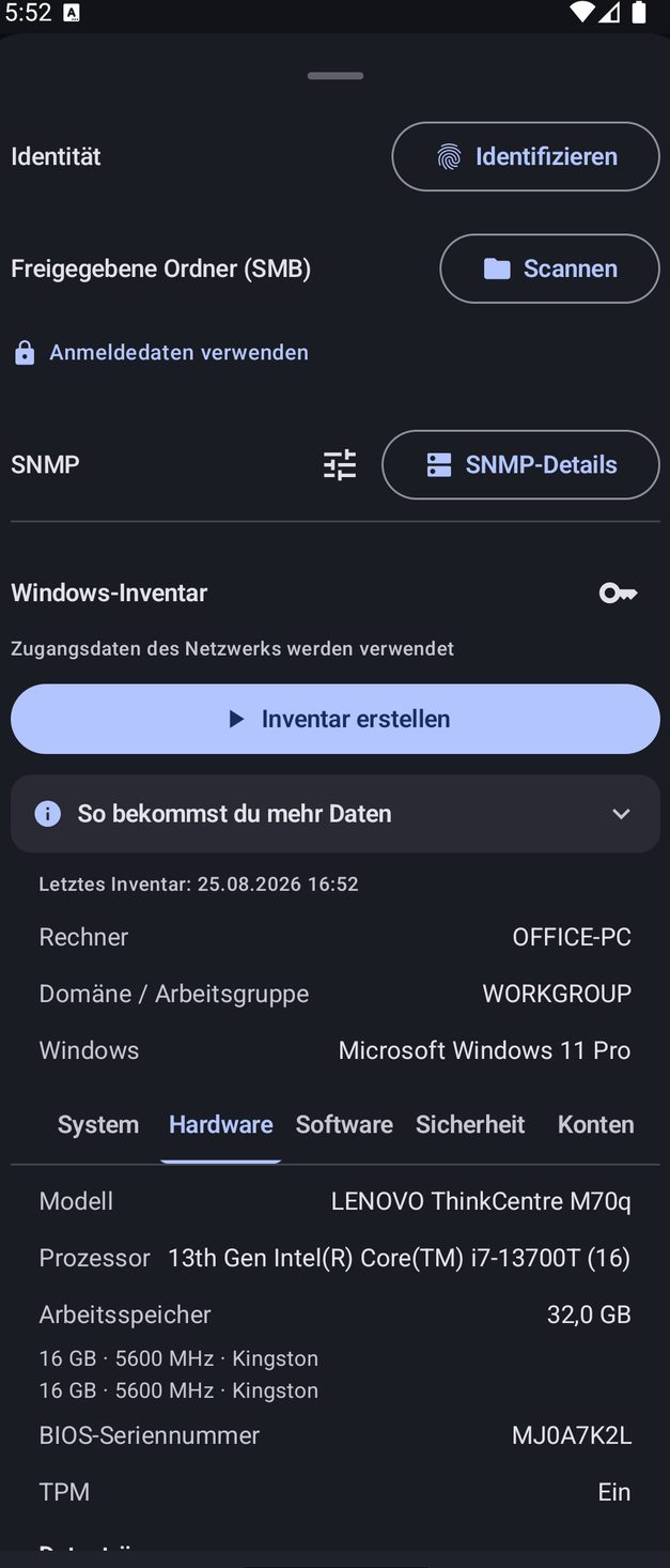 NetBlade Android — Windows-Inventar, ohne etwas auf dem PC zu installieren